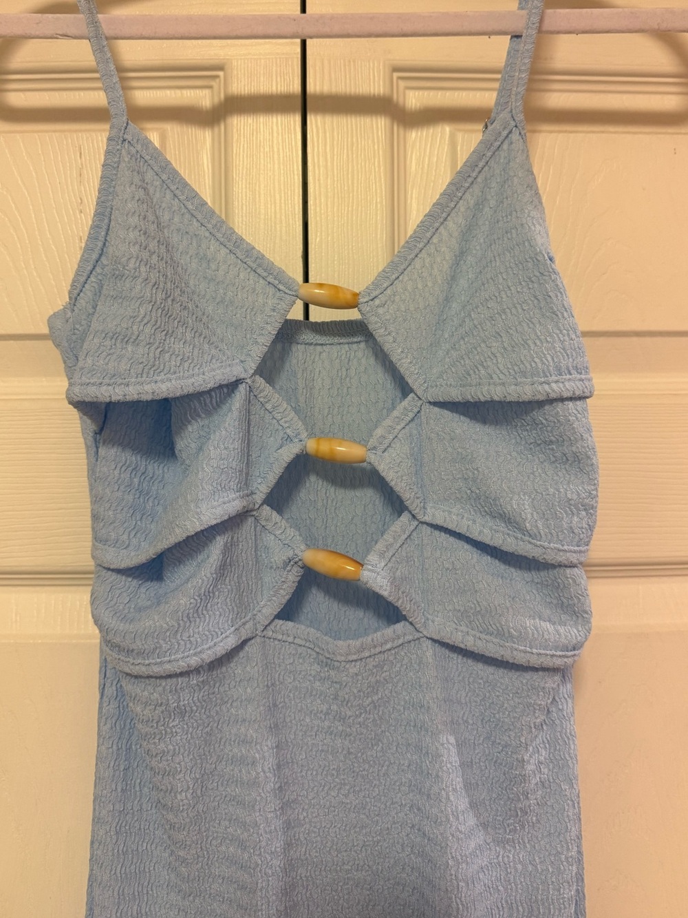 Cutout Knit Maxi Dress - Light Blue - Picture 4 of 4
